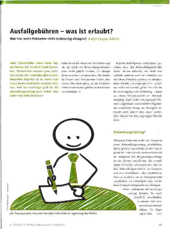 Vorschauseite 1: Ausfallgebühren - was ist erlaubt?