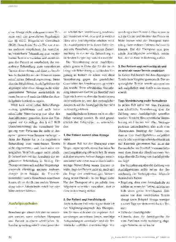 Vorschauseite 2: Ausfallgebühren - was ist erlaubt?