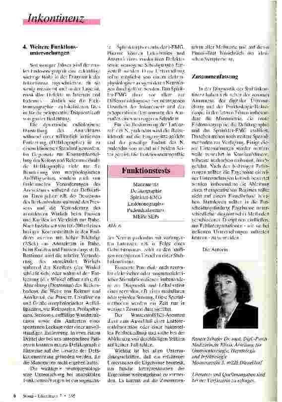 Vorschauseite 4: Stuhlinkontinenz - ein weit verbreitetes Problem Teil 1: Standarddiagnostik und spezielle Untersuchungsmethoden