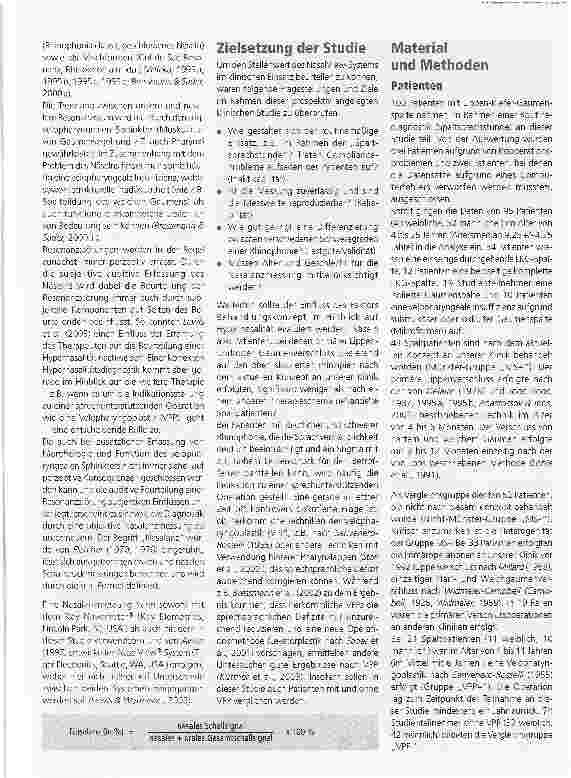 Vorschauseite 2: Objektive Diagnostik von Hypernasalität bei LKGS-Patienten mit dem NasalView@-System
