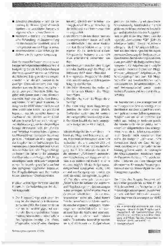Vorschauseite 4: Persönliche Budgets als Herausforderung für die BetreuungsarbeitErfahrungen mit dem personengebundenen Budget in den Niederlanden