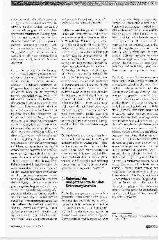 Vorschauseite 6: Persönliche Budgets als Herausforderung für die BetreuungsarbeitErfahrungen mit dem personengebundenen Budget in den Niederlanden