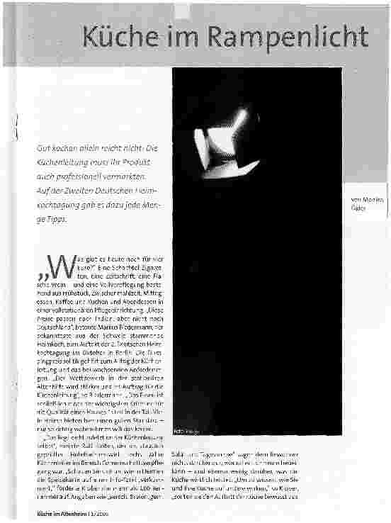 Vorschauseite 1: Küche im Rampenlicht