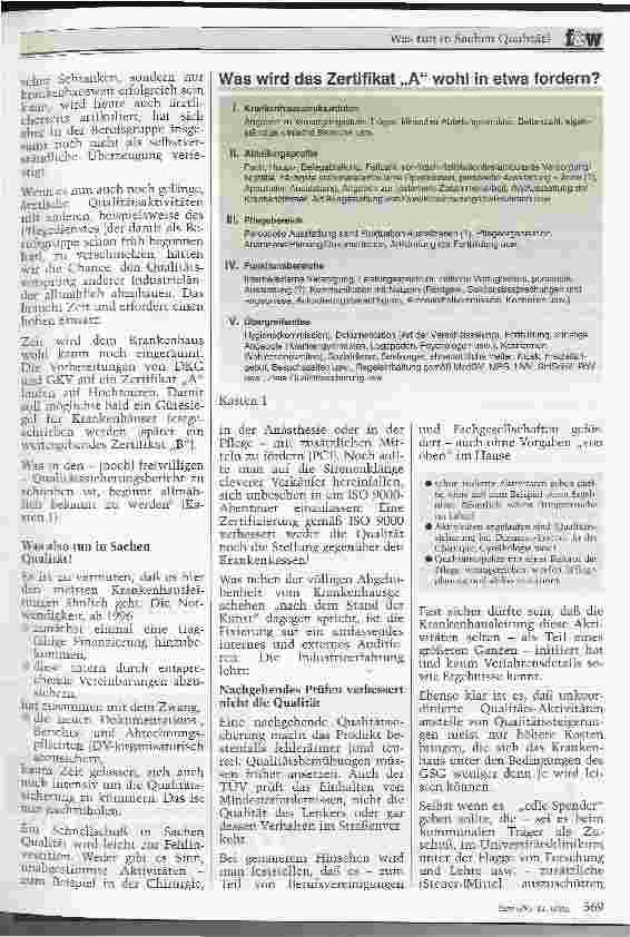 Vorschauseite 2: Was tun in Sachen Qualität?