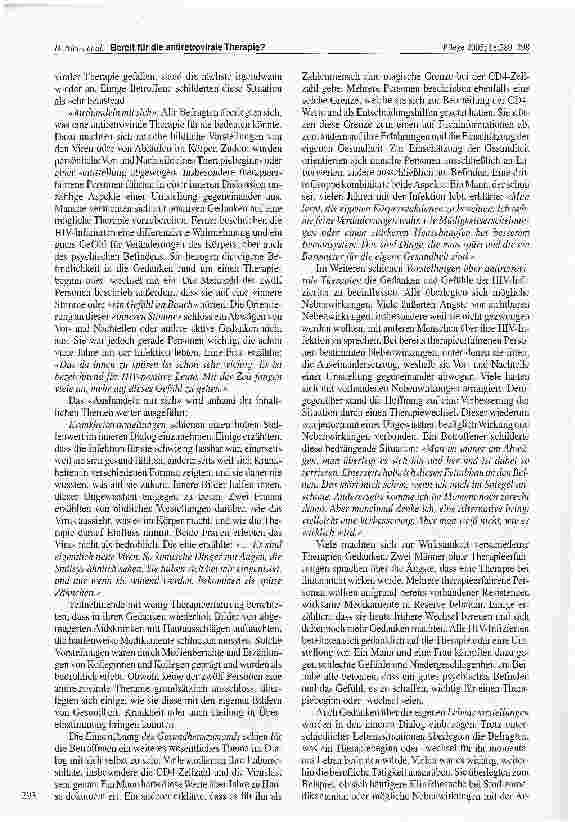 Vorschauseite 5: Bereit für die antiretrovirale Therapie? Die Entscheidungsfindung aus Sicht von HlV-Infizierten
