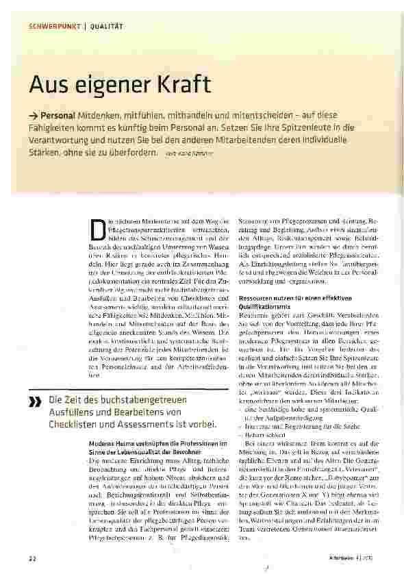 Vorschauseite 1: Aus eigener Kraft