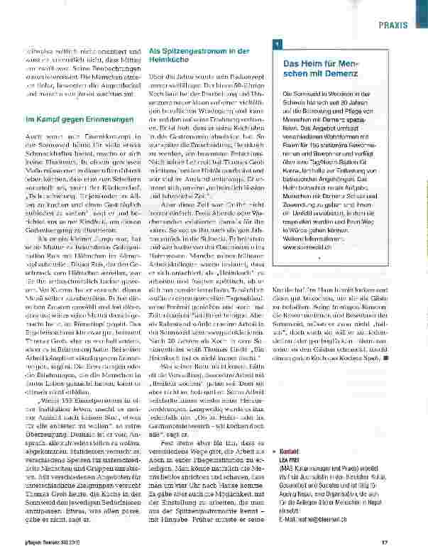 Vorschauseite 4: Geruchsrevolution im Pflegeheim