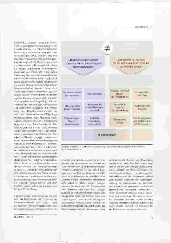 Vorschauseite 2: Patientensicherheit zwischen Evidenz und Wahrnehmung