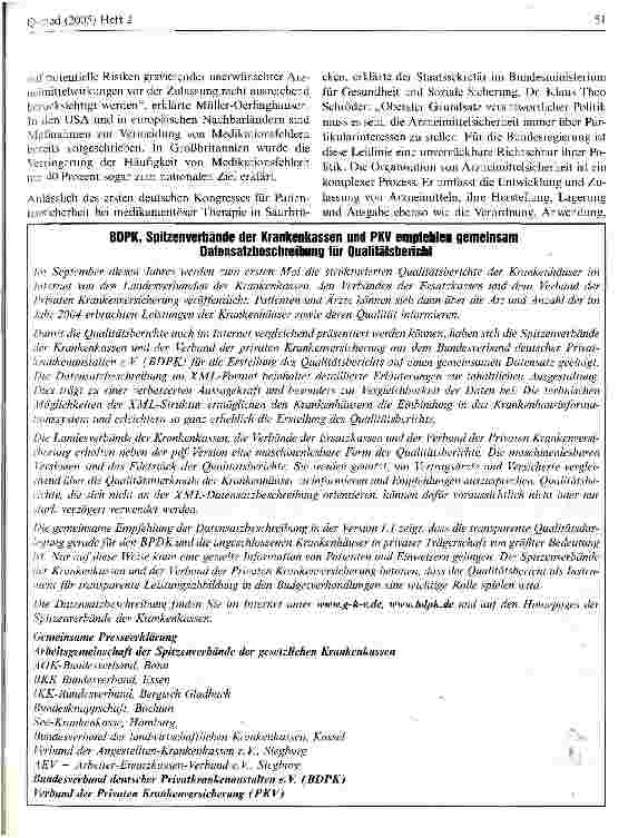 Vorschauseite 2: Bewusstsein für Arzneimittelsicherheit fördern -1. Deutscher Kongress für Patientensicherheit bei medikamentöser Therapie