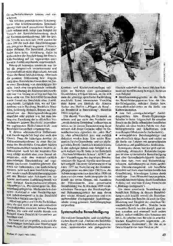 Vorschauseite 2: Raus aus dem Ghetto Berufsfeldbreite Qualifikation in der Gesundheitsund Sozialpflege