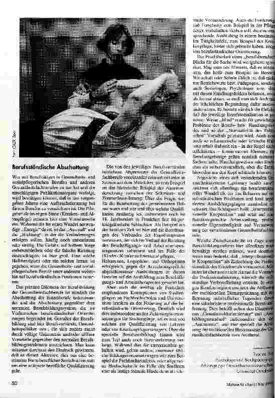 Vorschauseite 3: Raus aus dem Ghetto Berufsfeldbreite Qualifikation in der Gesundheitsund Sozialpflege