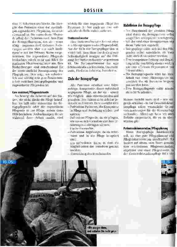 Vorschauseite 3: Bezugspflege auch in der Spitex Vorarbeiten für ein Projekt