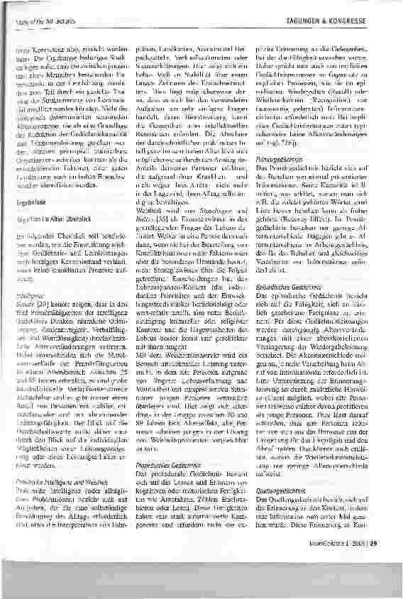 Vorschauseite 2: Kognition im Alter