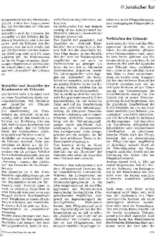 Vorschauseite 2: Zur strafbaren Verfälschung einer Dokumentation