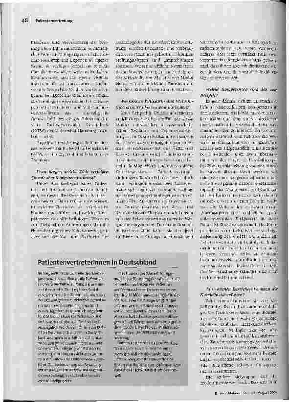 Vorschauseite 2: Wer nicht fragt, bleibt dumm!Training in wissenschaftlicher Kompetenz für Patientlnnen-und Verbrauchervertreterinnen