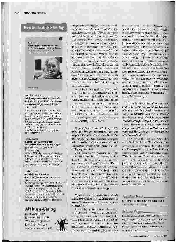 Vorschauseite 4: Wer nicht fragt, bleibt dumm!Training in wissenschaftlicher Kompetenz für Patientlnnen-und Verbrauchervertreterinnen