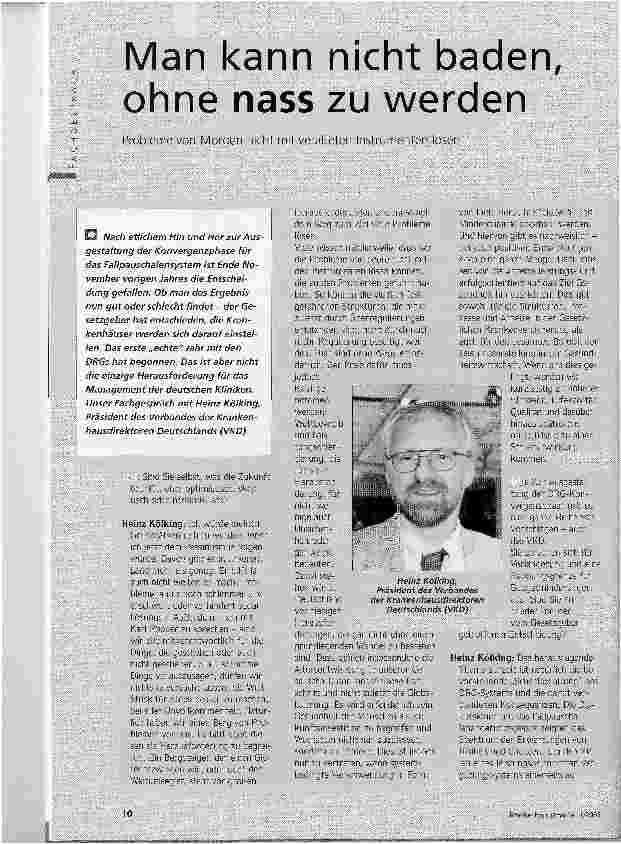 Vorschauseite 1: Man kann nicht baden, ohne nass zu werdenProbleme von Morgen nicht mit veralteten Instrumenten lösen