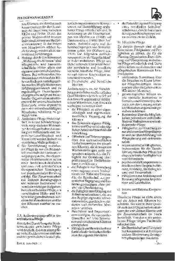 Vorschauseite 3: Qualifikationsanforderungen in der ambulanten Altenund Krankenpflege in der Entwicklung