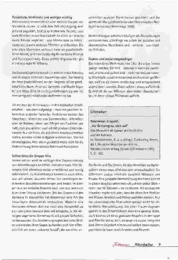 Vorschauseite 2: Altern bei Naturvölkern