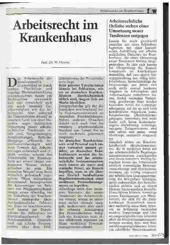 Vorschauseite 1: Arbeitsrecht im Krankenhaus