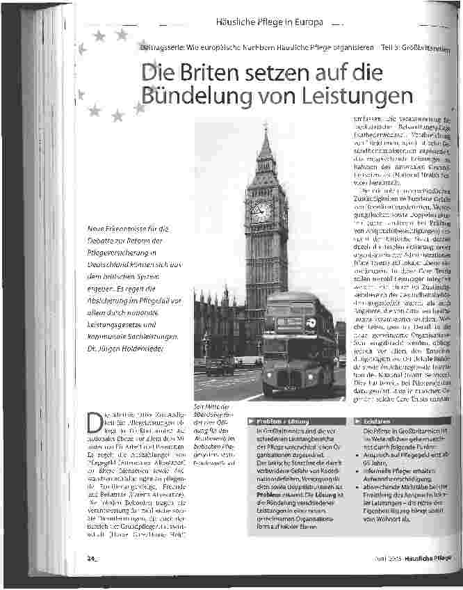 Vorschauseite 1: Die Briten setzen auf die Bündelung von Leistungen
