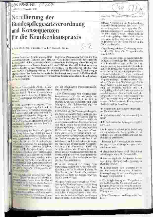 Vorschauseite 1: Novellierung der Bundespflegesatzverordnung und Konsequenzen für die Krankenhauspraxis