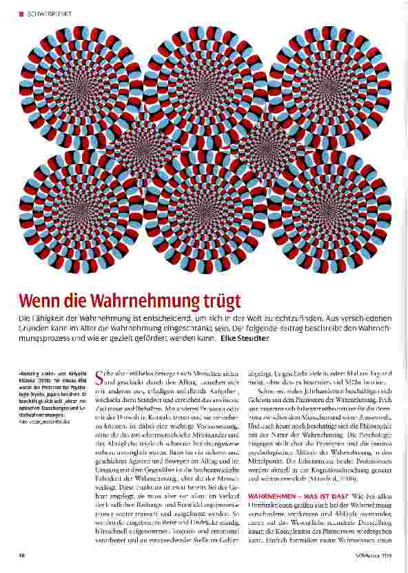 Vorschauseite 1: Wenn die Wahrnehmung trügt