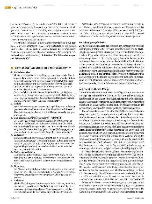 Vorschauseite 3: Gute Pflege braucht gesunde Pflegende