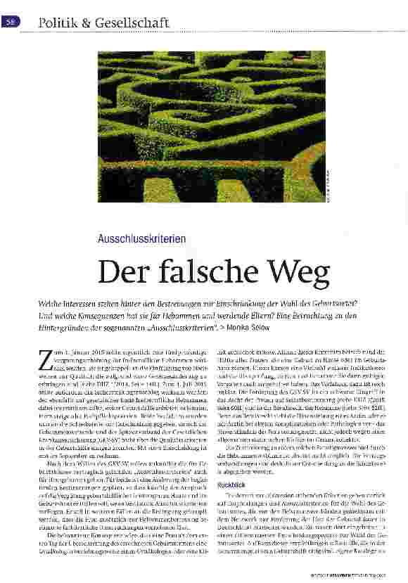 Vorschauseite 1: Der falsche Weg
