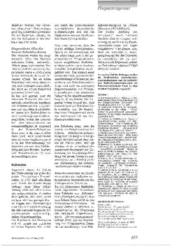 Vorschauseite 4: Das Essener Dekuhitusprojekt1. Teil: Dekubitusrisiko, -prävalenz und -inzidenz amUniversitätsklinikum Essen