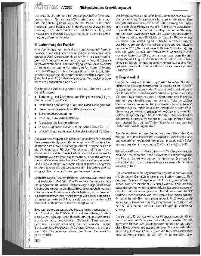 Vorschauseite 2: Flächendeckendes Case-Management im Klinikum der Universität zu Köln