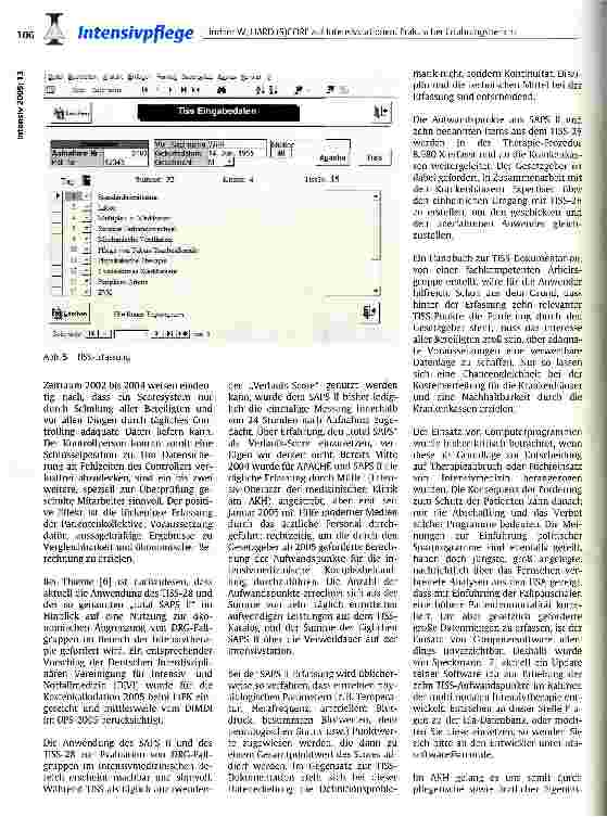 Vorschauseite 5: HARD (S)CORE auf Intensivstationen. Praktischer Erfahrungsbericht über den Umgang mit dem TISS-28