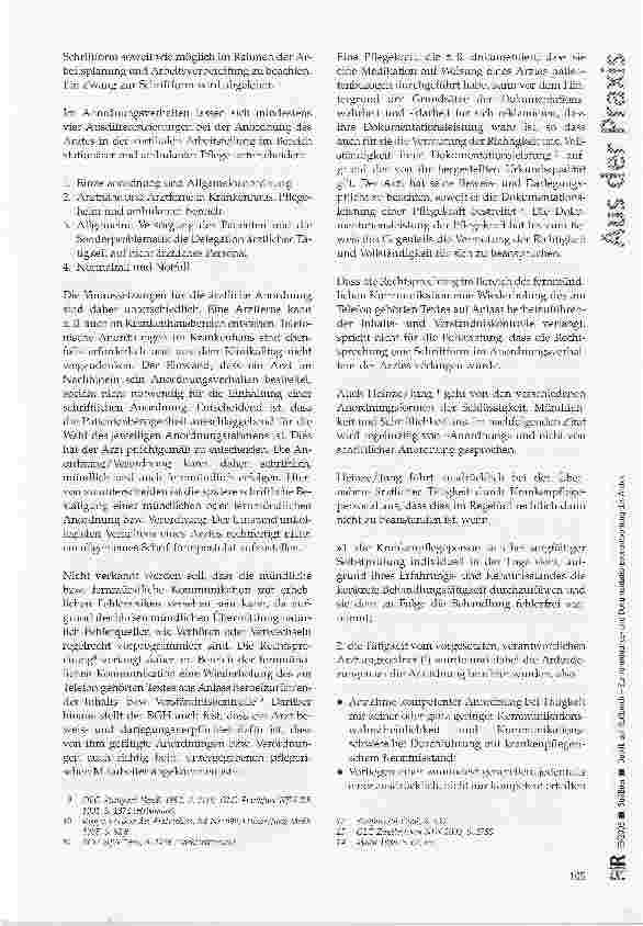 Vorschauseite 3: Duplik auf Roßbruch - Zur Anordnungsund Dokumentations-verantwortung des Arztes