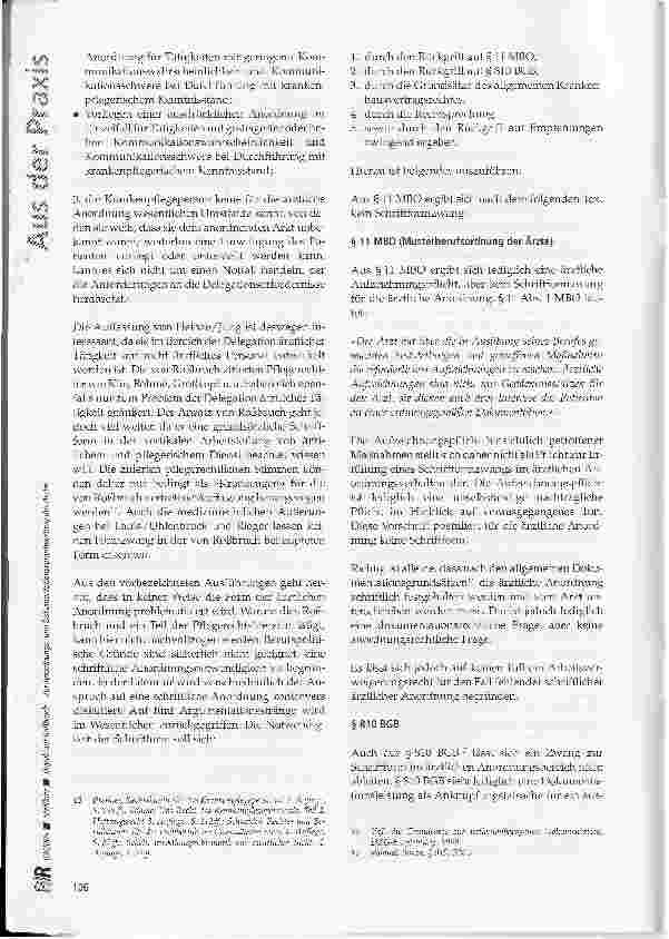 Vorschauseite 4: Duplik auf Roßbruch - Zur Anordnungsund Dokumentations-verantwortung des Arztes