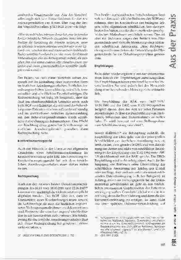 Vorschauseite 5: Duplik auf Roßbruch - Zur Anordnungsund Dokumentations-verantwortung des Arztes
