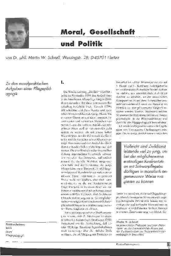 Vorschauseite 1: Moral, Gesellschaft und Politik