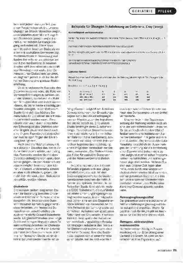 Vorschauseite 4: Dementielle ErkrankungenMÖGLICHKEITEN DER PRÄVENTION