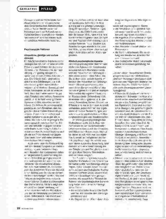 Vorschauseite 5: Dementielle ErkrankungenMÖGLICHKEITEN DER PRÄVENTION