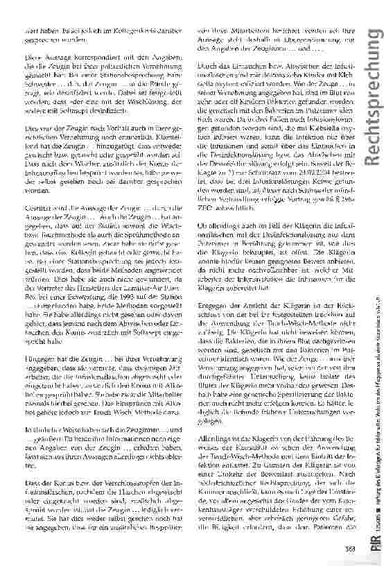 Vorschauseite 4: Haftung des Klinikträgers für fehlerhaftes Verhalten des Pflegepersonals einer Kinderintensivstation