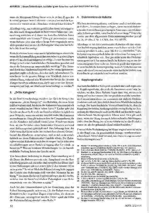 Vorschauseite 3: Gestaltung von Rabatten nach dem Intel-Urteil des EuG ein kurzer praktischer Leitfaden