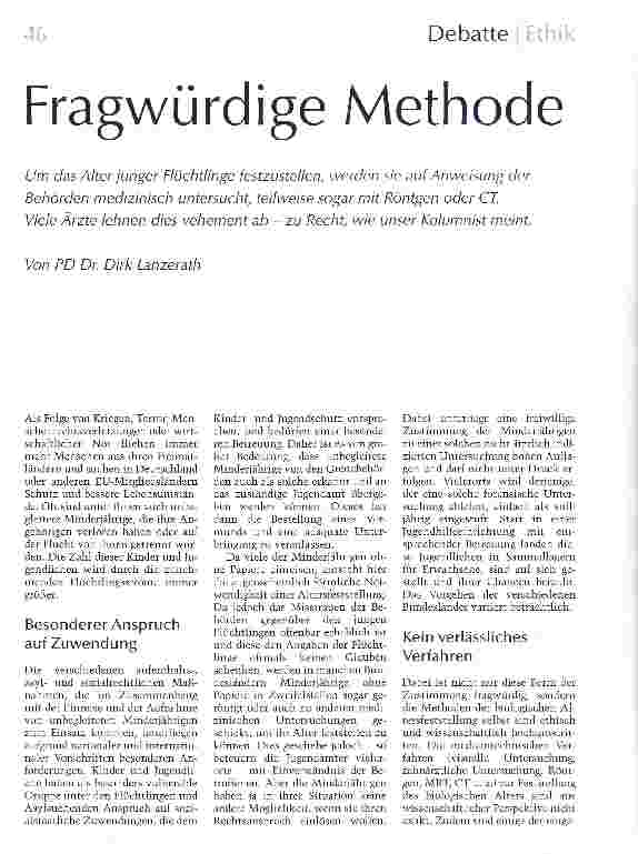 Vorschauseite 1: Fragwürdige Methode