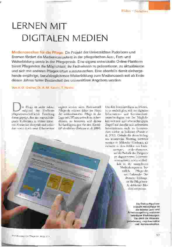 Vorschauseite 1: LERNEN MIT DIGITALEN MEDIEN