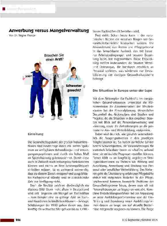Vorschauseite 1: Anwerbung versus Mangelverwaltung