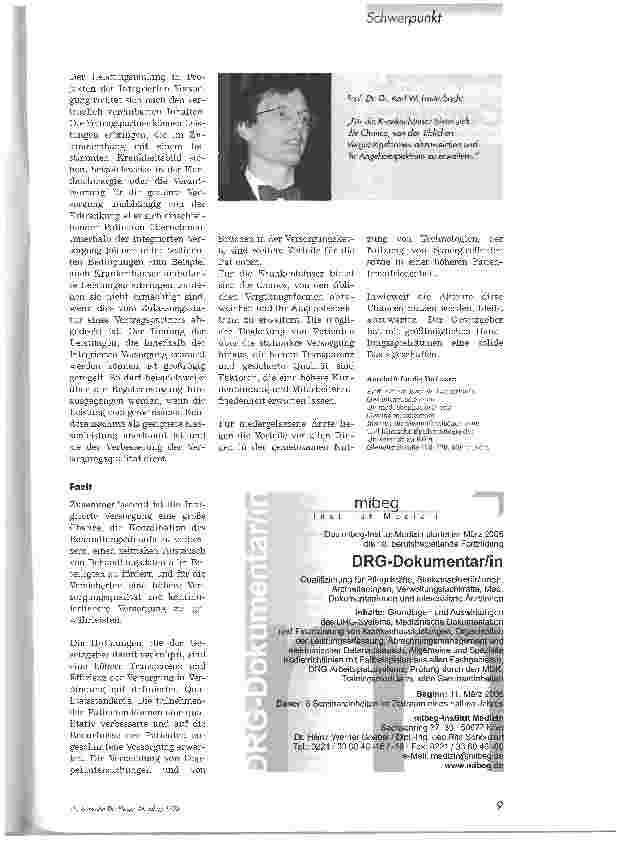 Vorschauseite 2: Integrierte VersorgungVersorgungsangebote sinnvoll verknüpfen