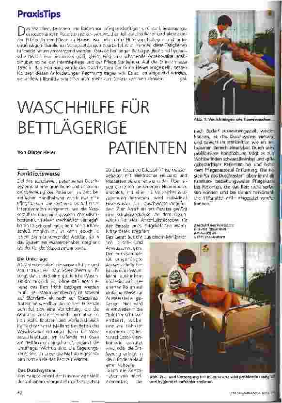 Vorschauseite 1: Waschhilfe für bettlägerige Patienten