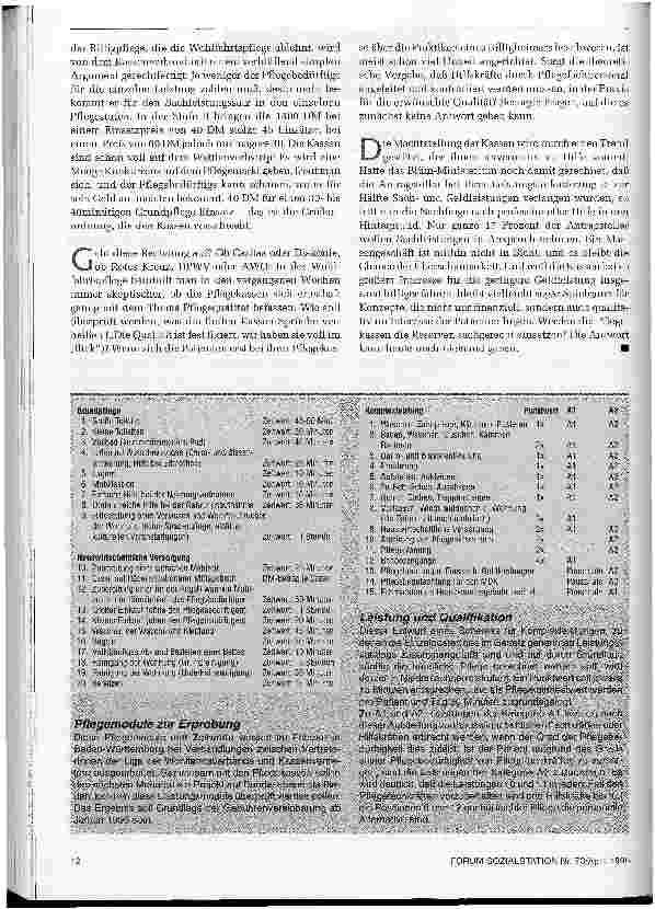 Vorschauseite 2: Ein Kampf um Soll und Haben Das Ereignis des Leistungsbeginns in der Pflegeversicherung geht unter in der Konfusion über zahlreiche offene Fragen