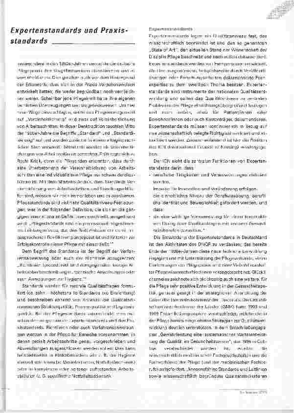 Vorschauseite 3: Expertenstandards in der Pflege. Aus der Forschung für die Praxis