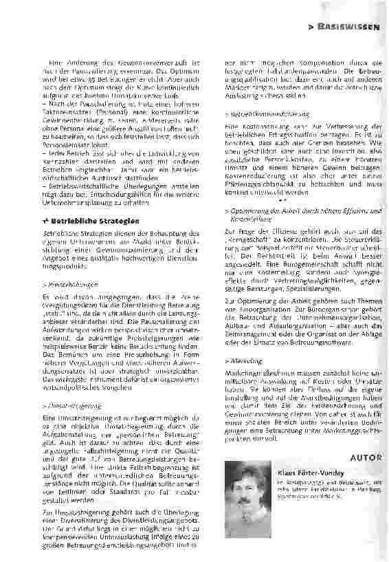 Vorschauseite 5: Das Betreuungsbüro als Unternehmen