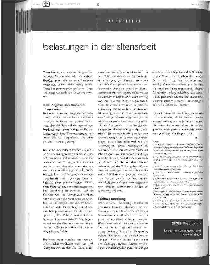 Vorschauseite 4: die pflege wird immer schwieriger, weil. ..