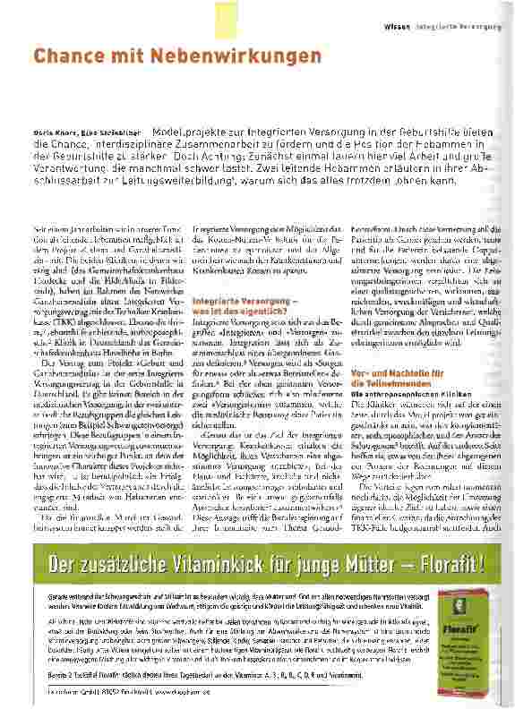 Vorschauseite 1: Chance mit Nebenwirkungen